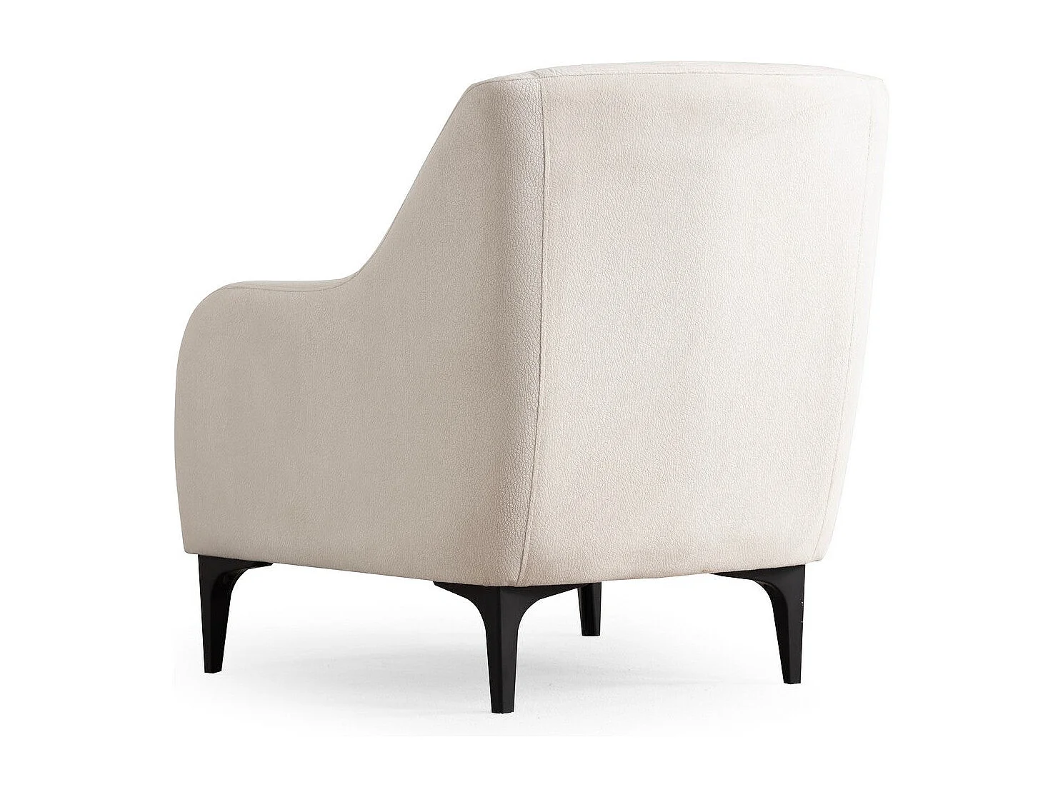 Sillón Altadena 589, De color marrón claro, 81x60x72cm, Cuero ecológico, Patas: Madera