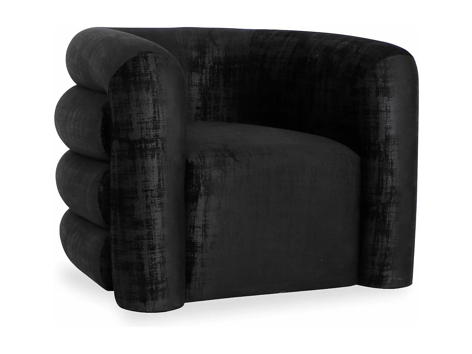 Fauteuil design Dossipa Tissu texturé Noir
