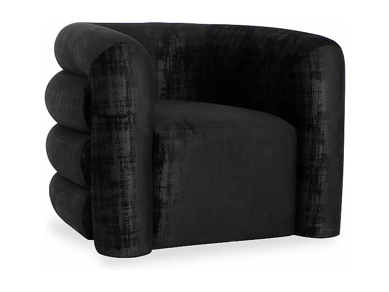 Fauteuil design Dossipa Tissu texturé Noir