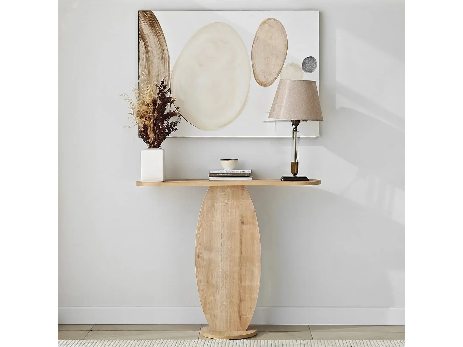 Consola Ellittica color roble Zafiro