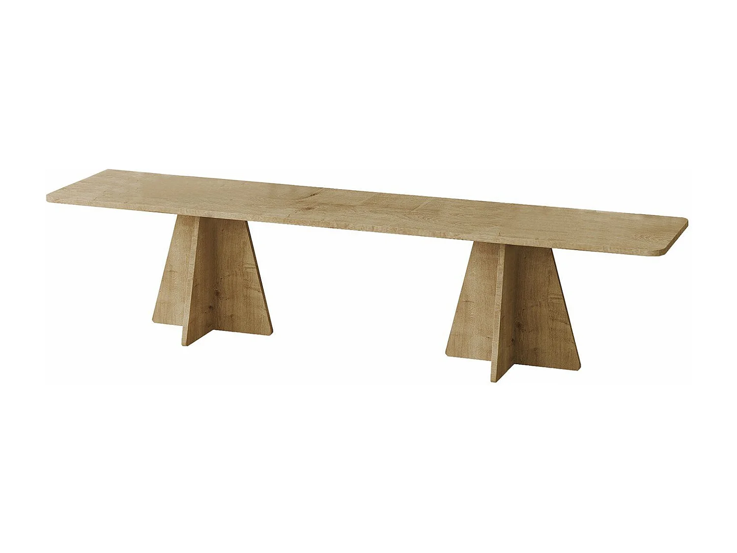 Meuble TV moderne Ralio L180cm Chêne clair