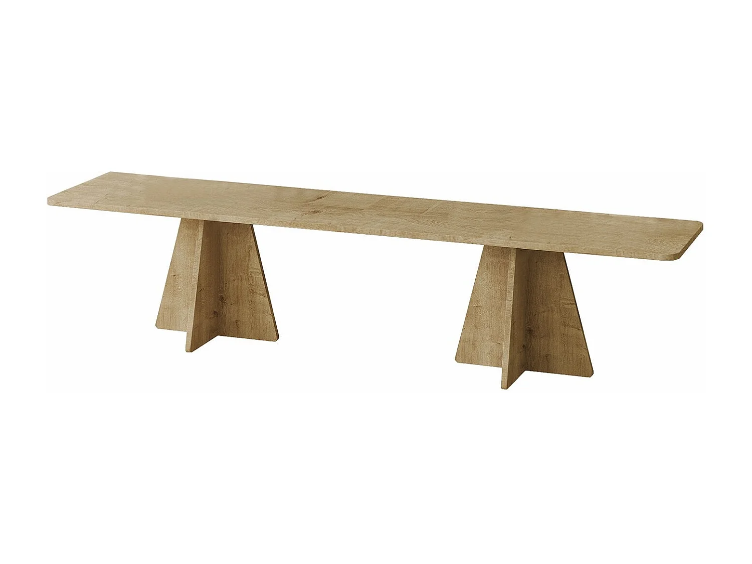 Meuble TV moderne Ralio L180cm Chêne clair