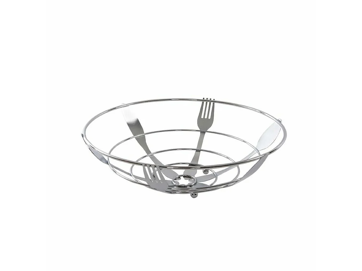 Coupe à fruits DKD Home Decor Argenté Métal