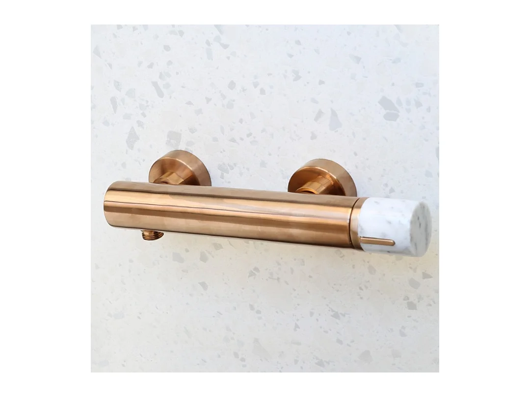 Manopola mechanische duscharmatur marmor gebürstetes Kopfer Essebagno