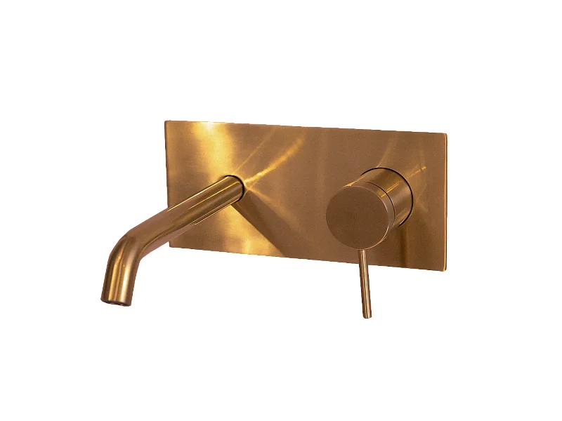 Envol lavabo mezclador empotrado cobre cepillado Essebagno