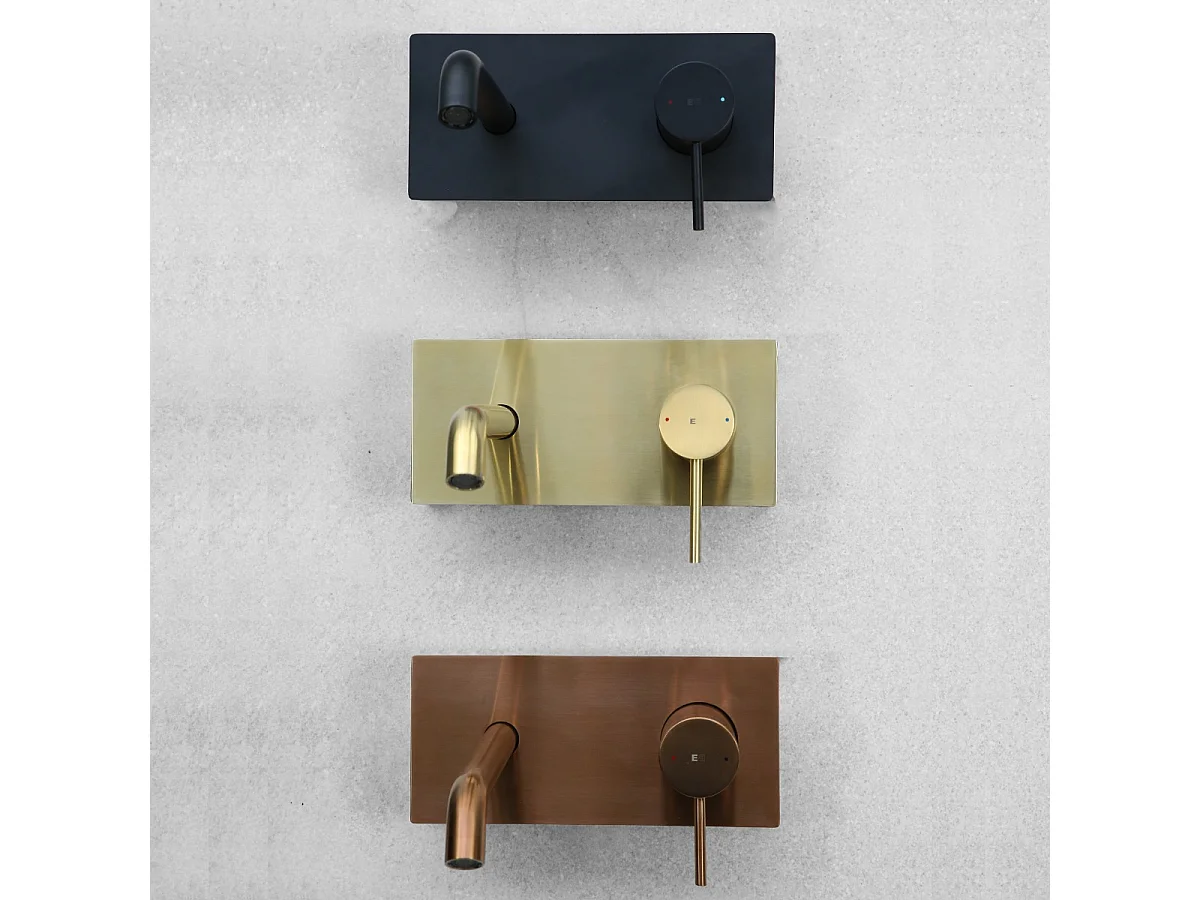 Envol mitigeur encastré lavabo cuivre brossé - Essebagno