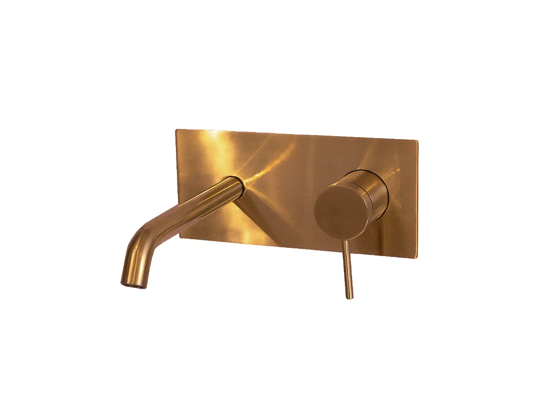 Envol mitigeur encastré lavabo cuivre brossé - Essebagno