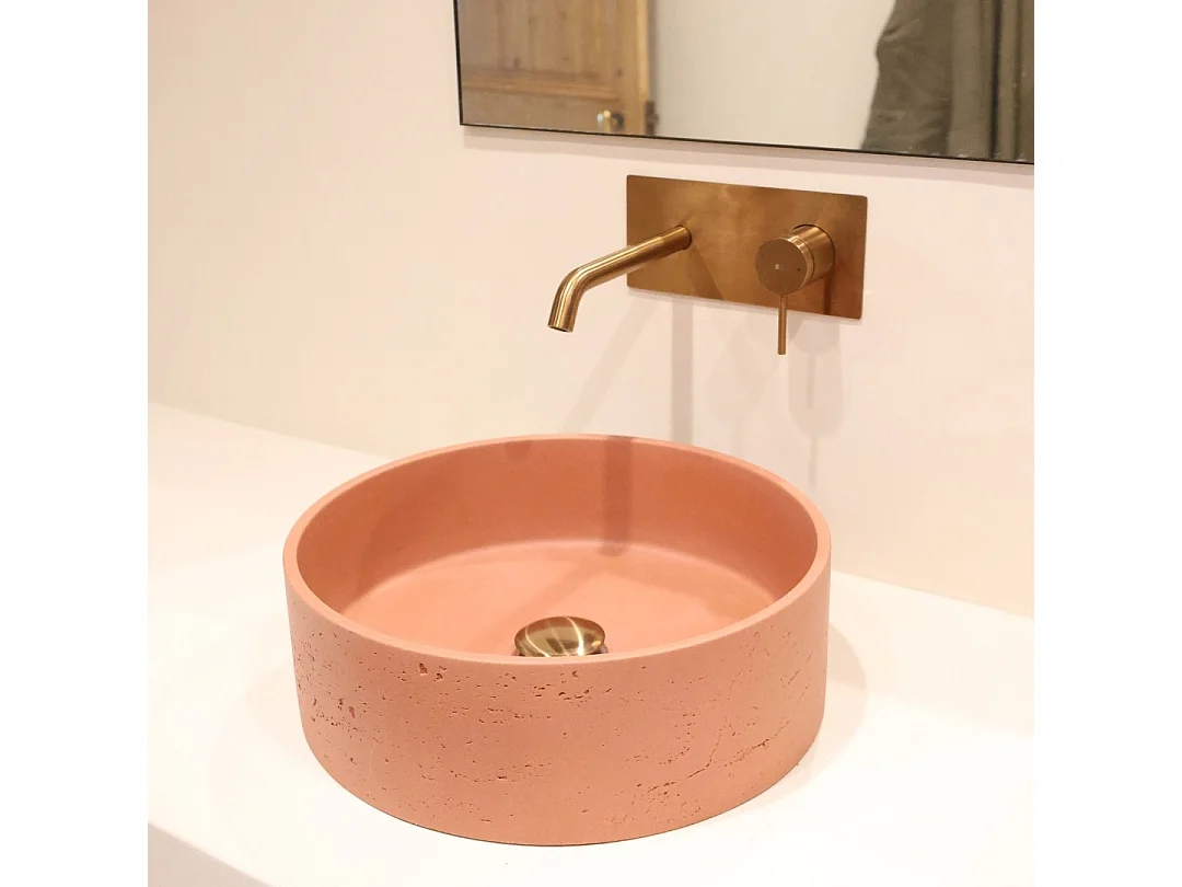 Envol mitigeur encastré lavabo cuivre brossé - Essebagno