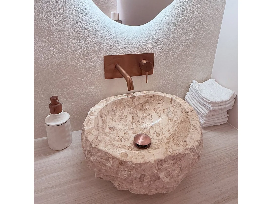 Envol mitigeur encastré lavabo cuivre brossé - Essebagno