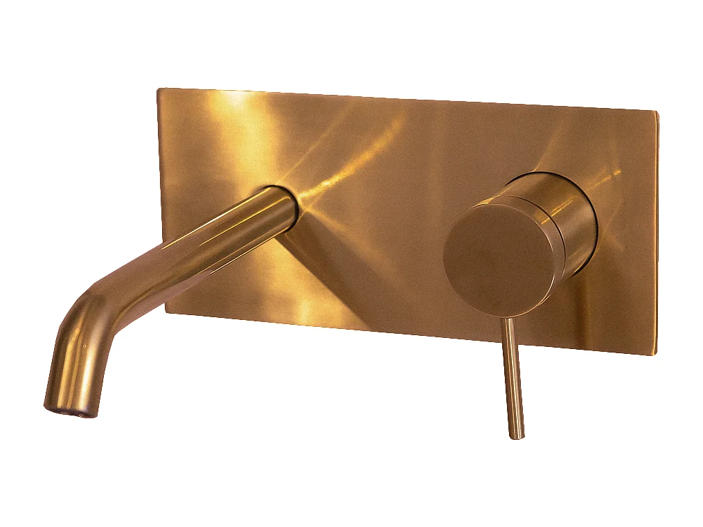 Envol mitigeur encastré lavabo cuivre brossé - Essebagno