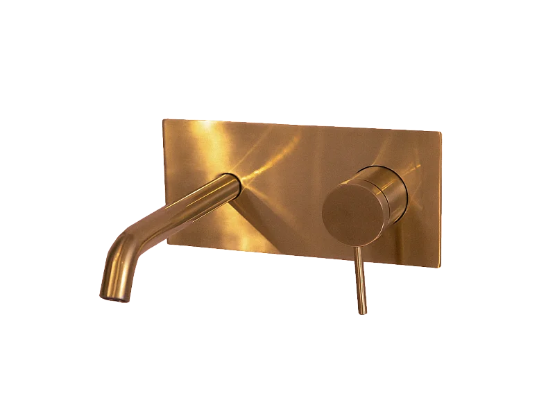 Envol lavabo mezclador empotrado cobre cepillado Essebagno