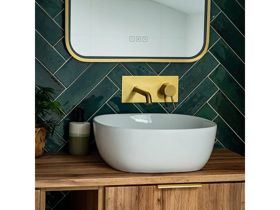 Miscelatore da incasso per lavabo Envol oro spazzolato Essebagno