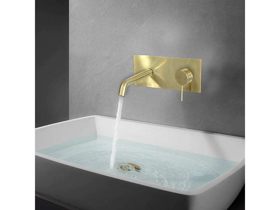 Miscelatore da incasso per lavabo Envol oro spazzolato Essebagno