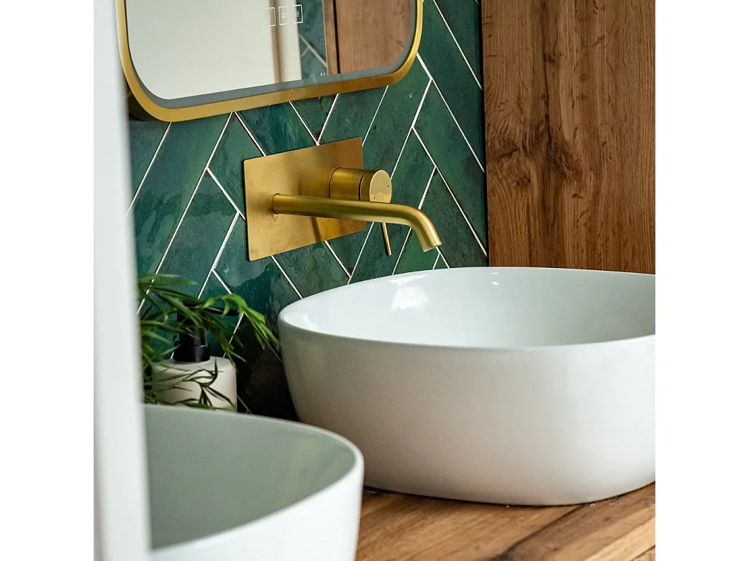 Miscelatore da incasso per lavabo Envol oro spazzolato Essebagno