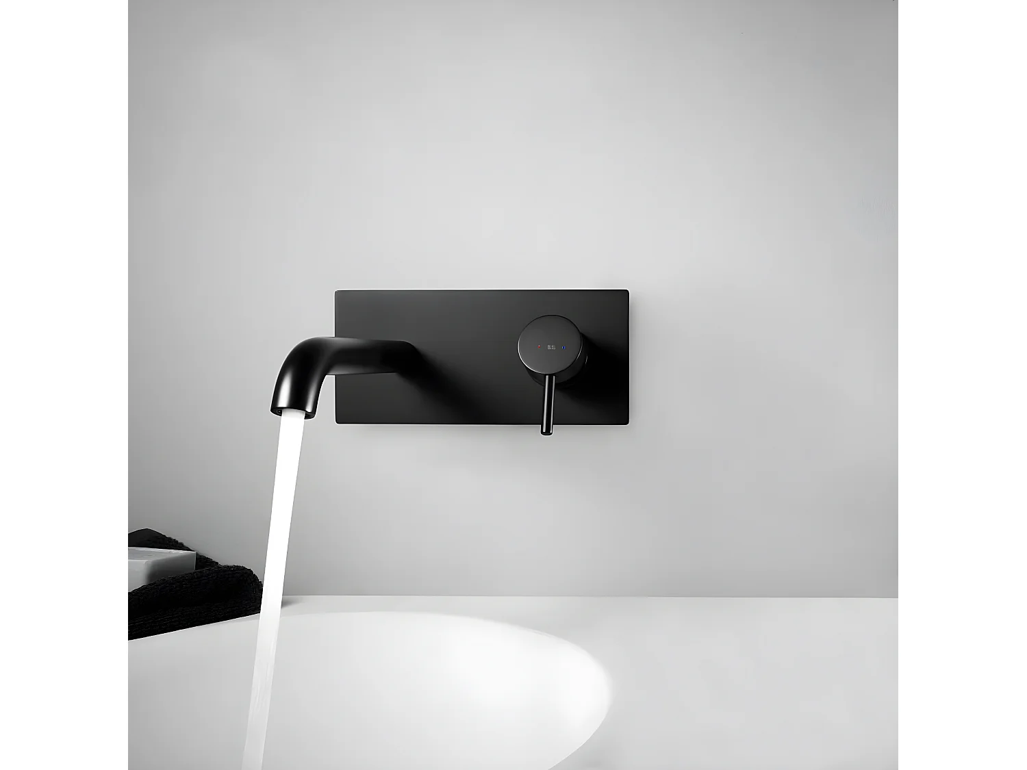 Envol mitigeur encastré lavabo noir - Essebagno