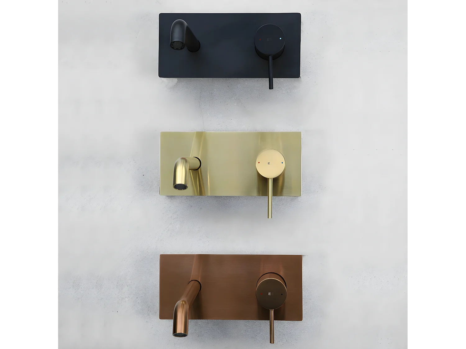 Envol mitigeur encastré lavabo noir - Essebagno