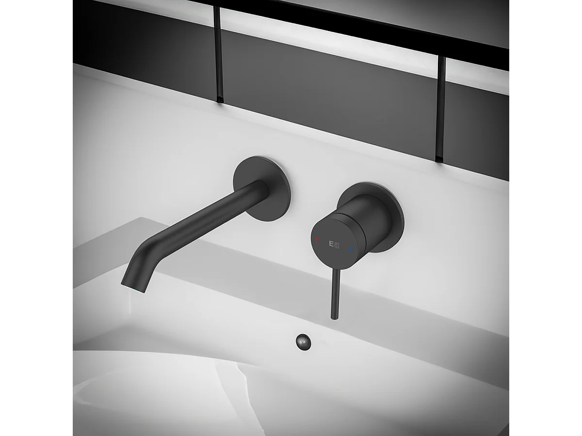 Lollipop mitigeur encastré lavabo noir - Essebagno