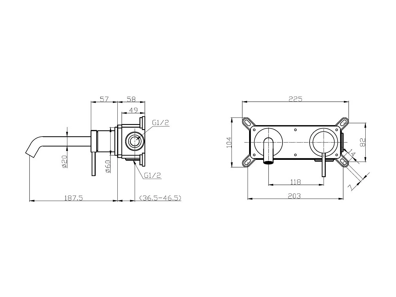 Lollipop mitigeur encastré lavabo noir - Essebagno