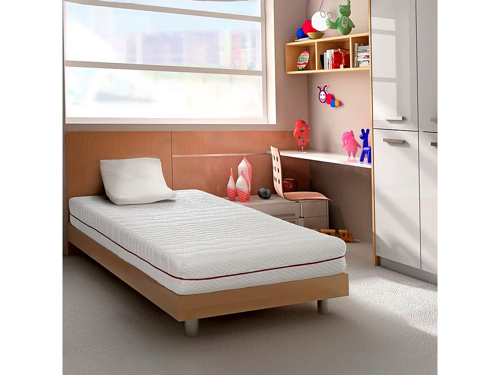 Colchón Visco KIDS | Häusbed | Núcleo Bioform 45D Alta Densidad | 105x190 | Blanco