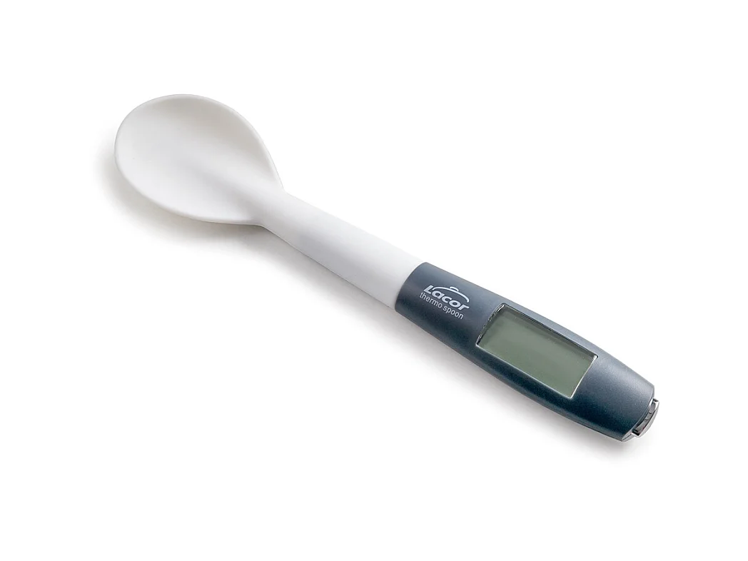 Cuillère avec un thermomètre sonde en silicone