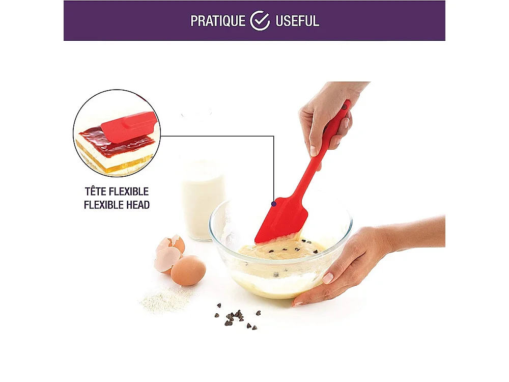 Demi-spatule en silicone gris