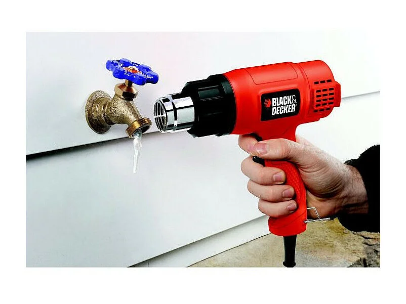 Pistola termica girevole BLACK & DECKER 1750W 2 temperature 460/600°C 2 flussi d'aria 250/450 litri/min