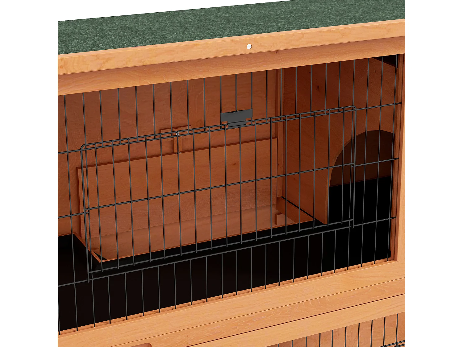 Clapier à lapin cage à lapin 2 étages 3 portes verrouillables bois pré-huilé