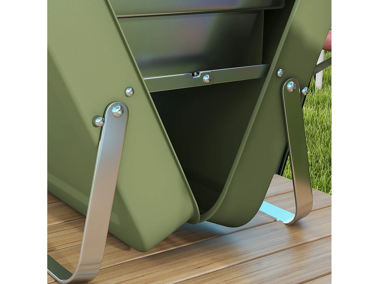 Mini barbecue à charbon portable pliable dim. 47L x 30l x 28H cm vert