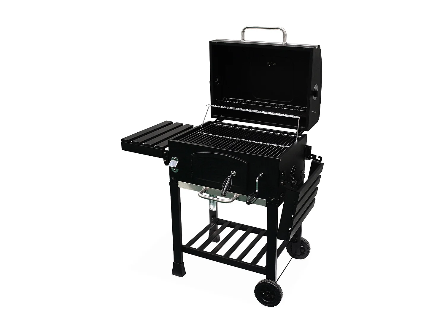 Barbecue a carbonella grill + affumicatore, nero