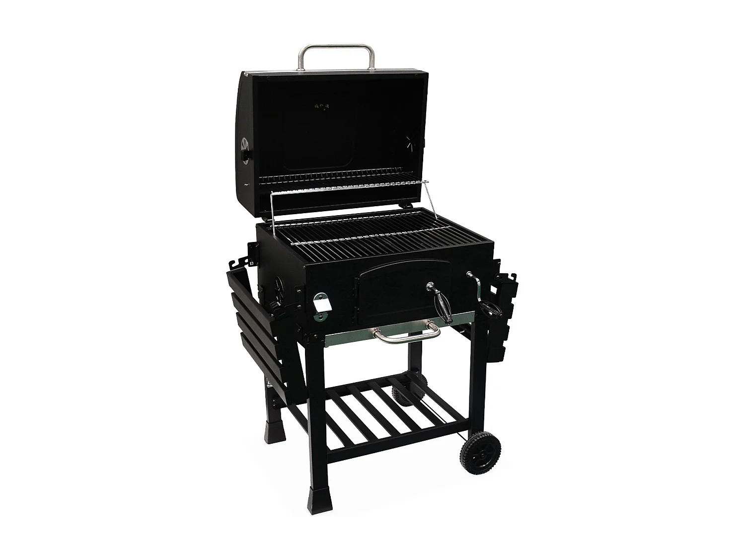 Barbecue a carbonella grill + affumicatore, nero