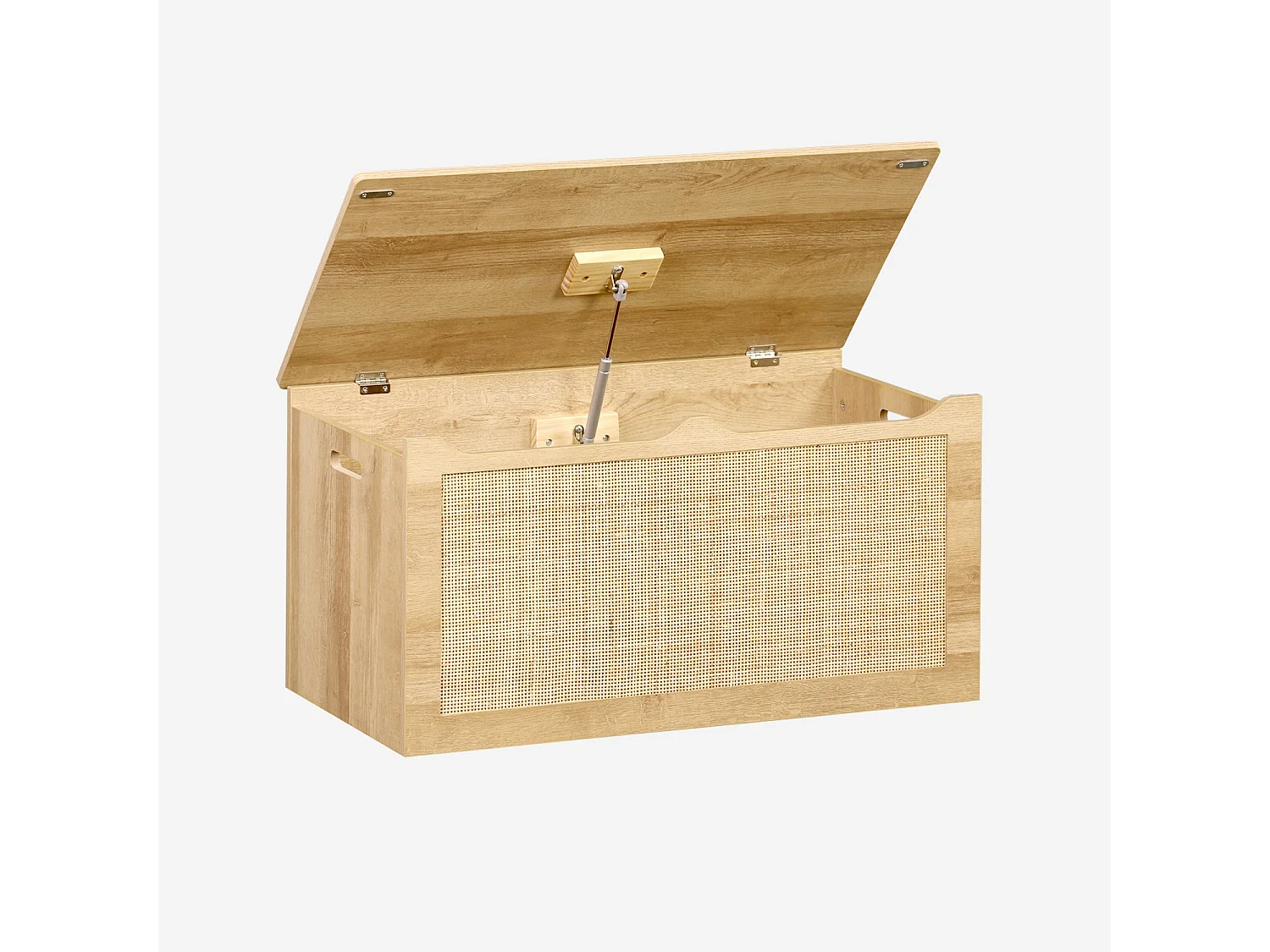 Coffre à jouets cannage. couvercle. poignées latérales pour chambre enfant