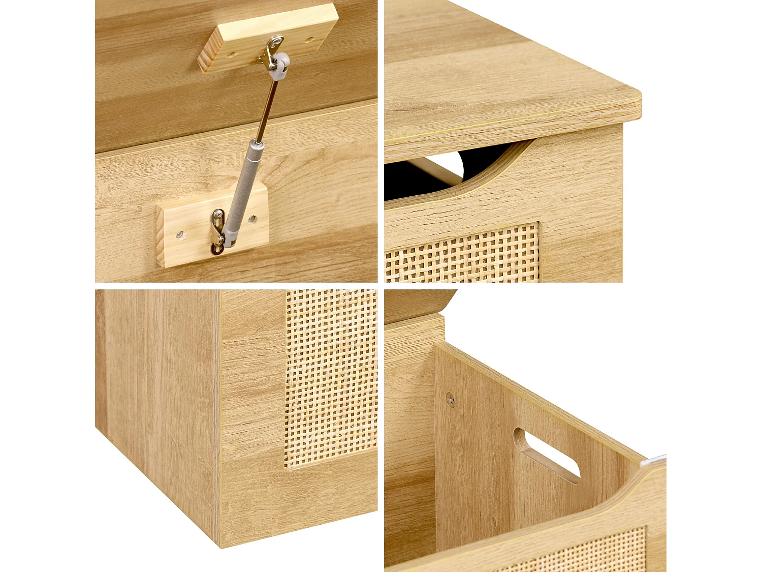 Scatola per giocattoli in legno per bambini, marrone naturale