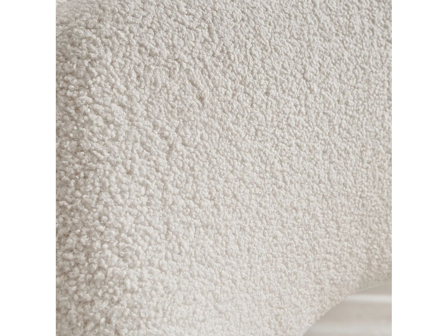 Sedia da ufficio bouclé con rotelle, bianco