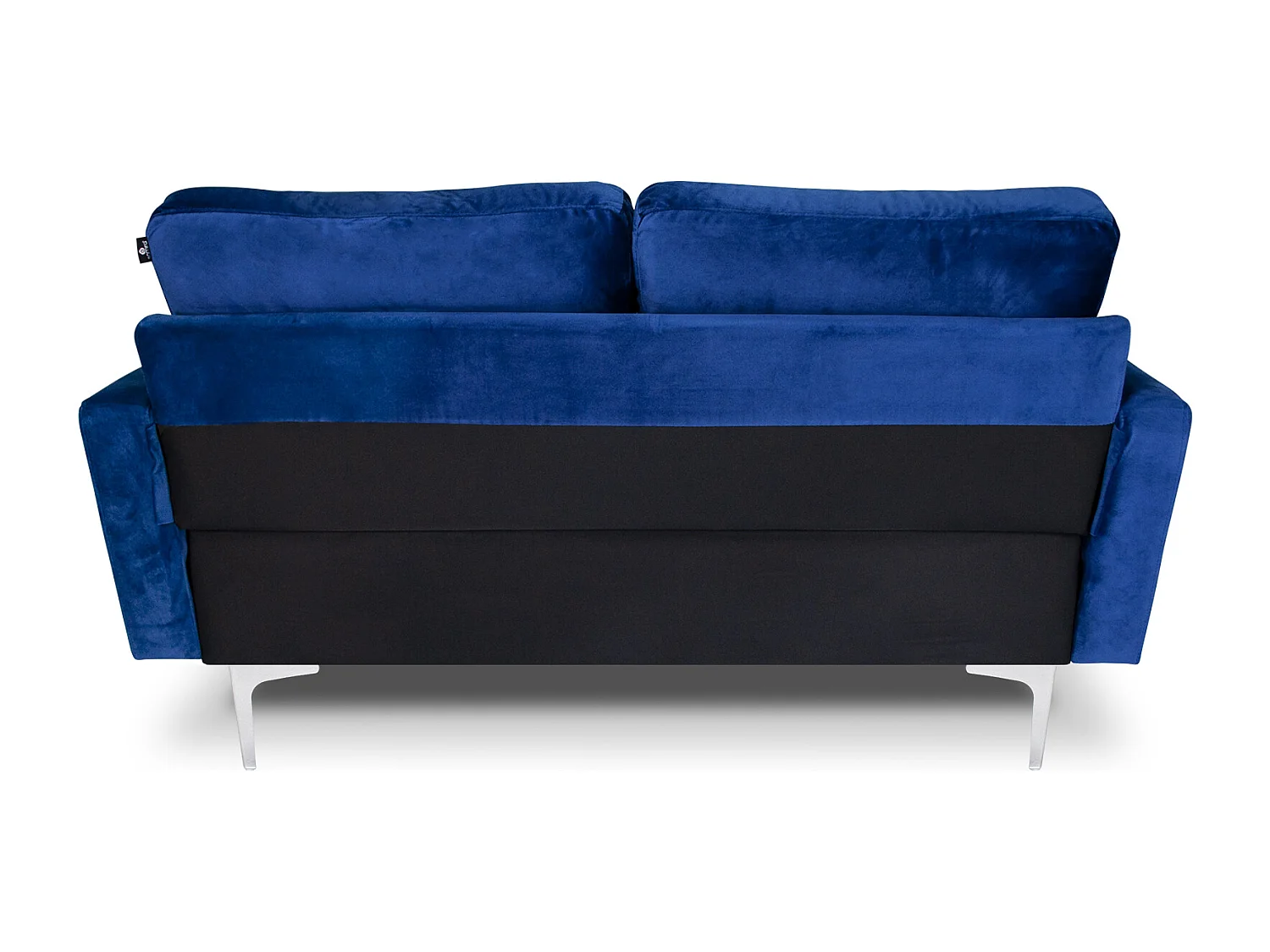 Divano 2 posti in velluto blu piedi in metallo mod. Chloe