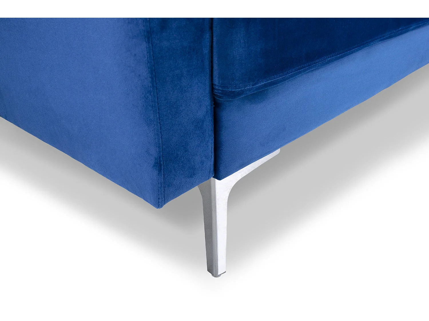 Divano 2 posti in velluto blu piedi in metallo mod. Chloe