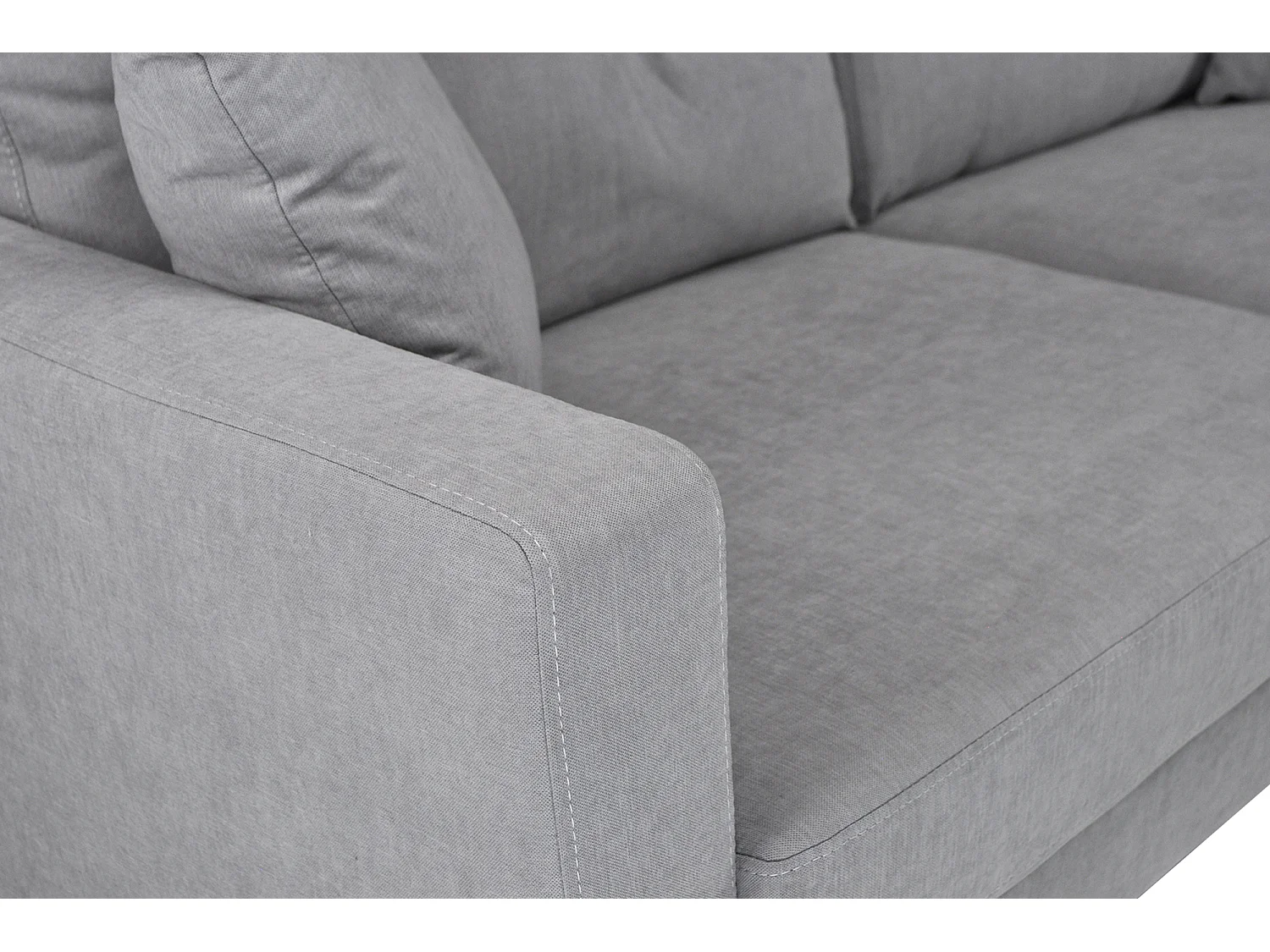 Divano 2 posti in tessuto vellutato grigio piedi in metallo mod. Chloe