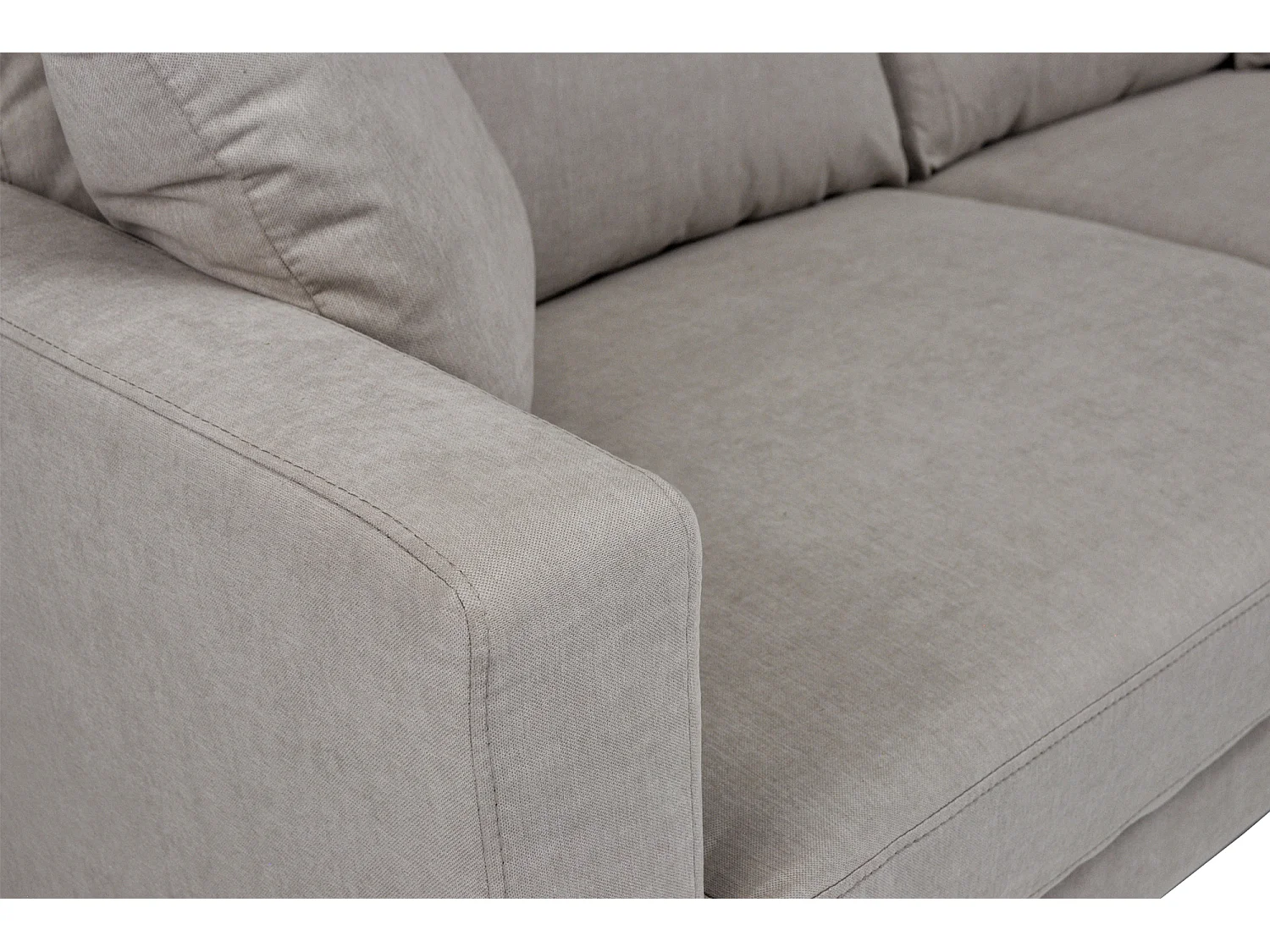 Divano 2 posti in tessuto vellutato tortora piedi in metallo mod. Chloe