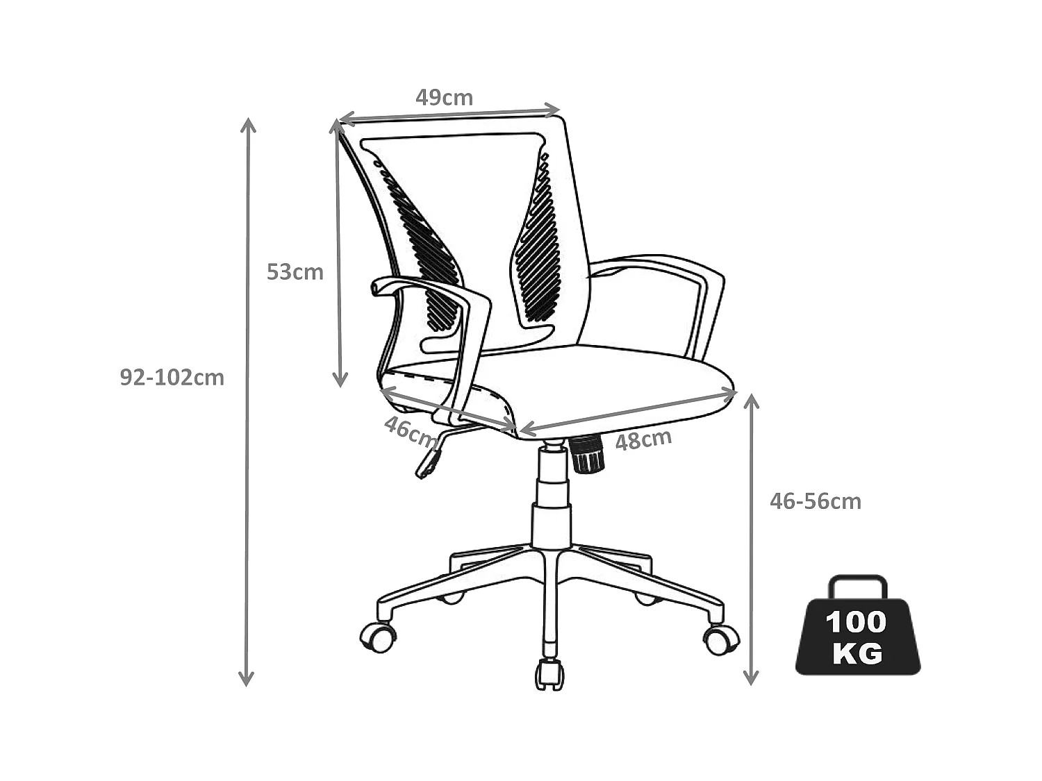 VCM Office Chair Ergonomic | Cadeira giratória Height-Adjustable | Cadeira de escritório para escritório e escritório em casa - Offilo PU (preto / verde)
