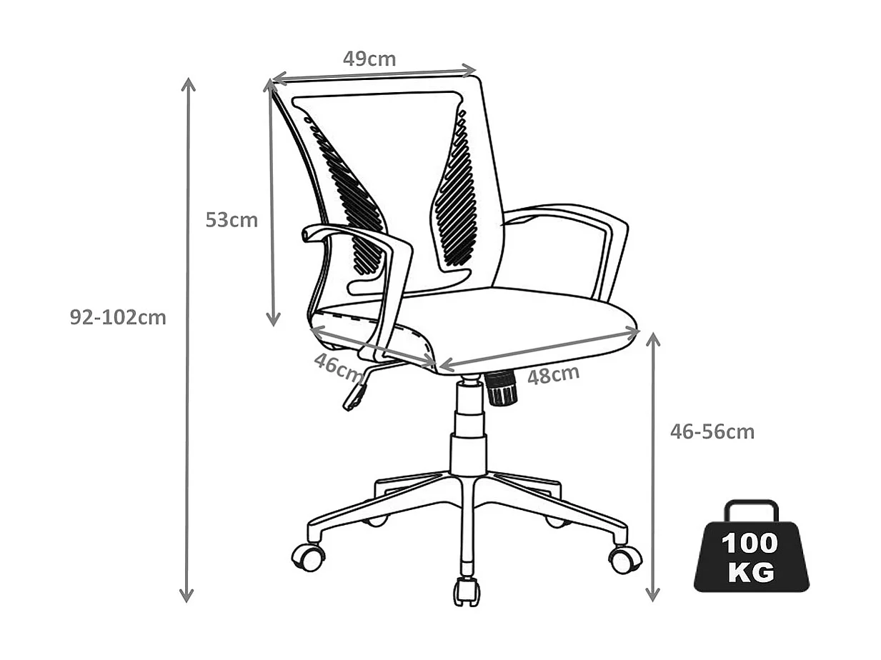 VCM Office Chair Ergonomic | Cadeira giratória Height-Adjustable | Cadeira de escritório para escritório e escritório em casa - Offilo PU (preto / verde)