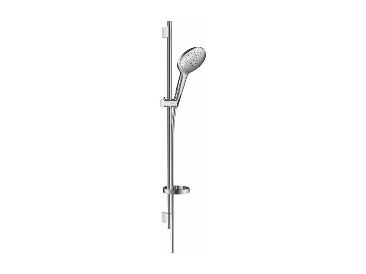 Set de douche 150 3jet avec barre Unica'S puro 90 cm et porte-savon chromé Hansgrohe Raindance Select S