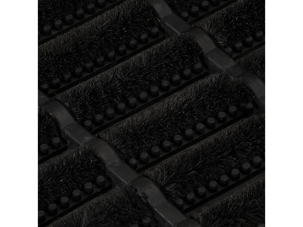 Tapete de porta retangular 40x60 cm borracha e fibra de coco PT594104