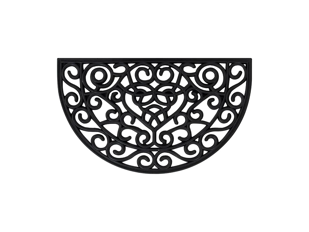 Paillasson de porte demi-rond 45x75 cm caoutchouc QBH85047