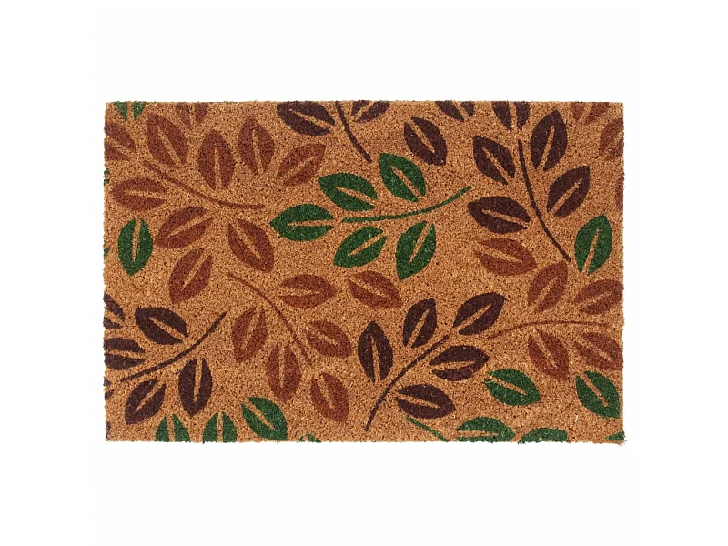 Paillasson de porte naturel 40x60 cm fibre de coco touffeté QBH48810