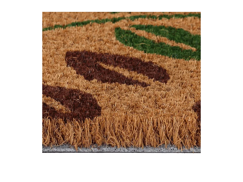 Paillasson de porte naturel 40x60 cm fibre de coco touffeté QBH48810