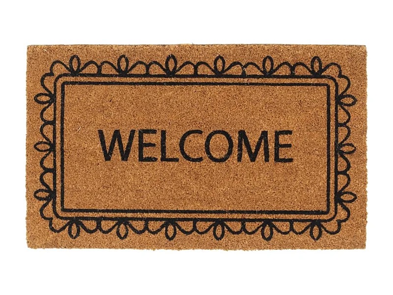 Tapete de porta 45x75 cm fibra de coco tufada natural PT369034