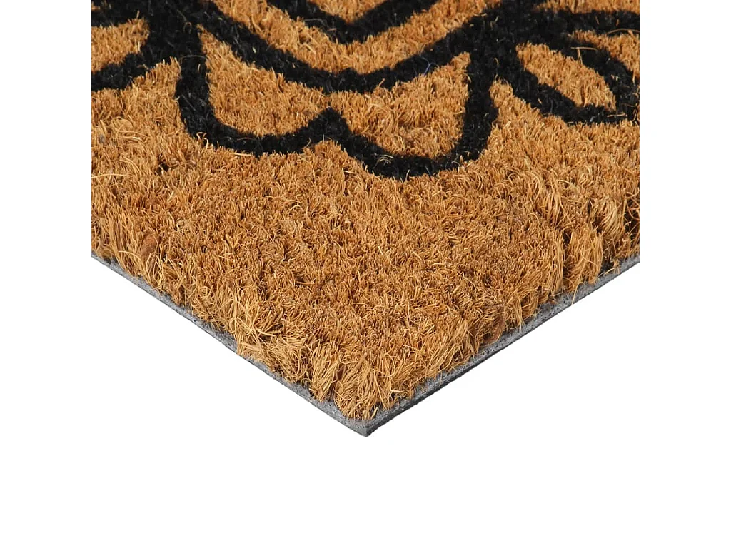 Paillasson de porte naturel 45x75 cm fibre de coco touffeté QBH35102