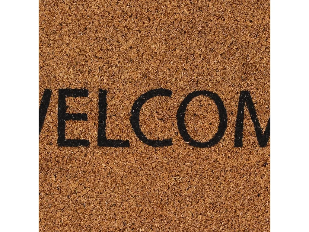 Paillasson de porte naturel 45x75 cm fibre de coco touffeté QBH35102