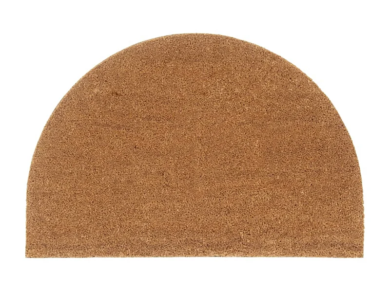 Paillasson de porte naturel demi-rond 60x90cm fibre de coco touffeté QBH35983