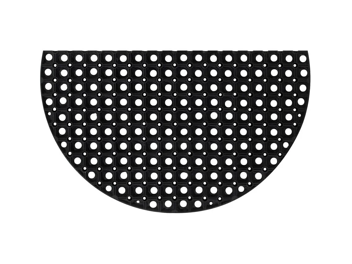 Paillasson de porte demi-rond 45x75 cm caoutchouc QBH48700