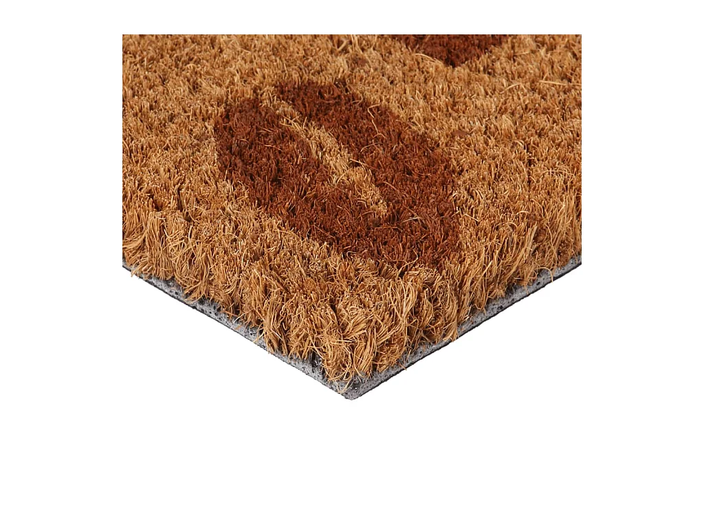 Tapete de porta 45x75 cm fibra de coco tufada natural PT786209